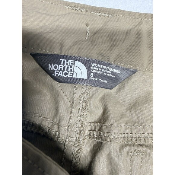 North Face Hiking Pants Convertible Zip Off Shorts Tan Khaki Women's Size 8 - Picture 3 of 7